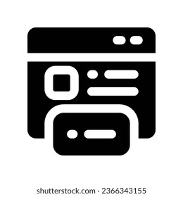website solid icon. vector icon for your website, mobile, presentation, and logo design.