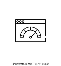 website speed icon. Element of seo and online marketing icon for mobile concept and web apps. Thin line website speed icon can be used for web and mobile