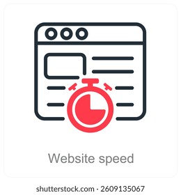 Website Speed and performance icon concept