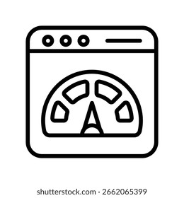 Website Speed Vector Outline Icon. EPS 10 File