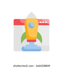 Website Startup Vector illustration. Design Development Flat icon style. 