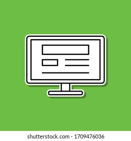 Website sticker icon. Simple thin line, outline vector of cv icons for ui and ux, website or mobile application