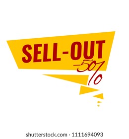 Website stickers on a gray abstract background, color web page design.  Vector illustration, sell out