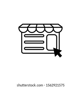 website store commerce shopping line image icon illustration