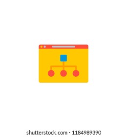 Website structure icon flat element. Vector illustration of website structure icon flat isolated on clean background for your web mobile app logo design.