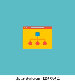 Website structure icon flat element. Vector illustration of website structure icon flat isolated on clean background for your web mobile app logo design.