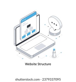 Website Structure isometric stock illustration. EPS File