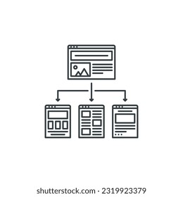 Website, structure, page, interface, website, window, program icon, vector illustration