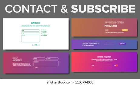 Website Subscribe Form Vector. Everyday Updates. For Website Letter. Illustration
