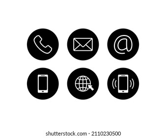 Website symbol vector. contact us icon illustration.