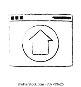 website or tab with upwards arrow icon image 