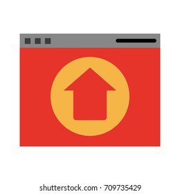 website or tab with upwards arrow icon image 