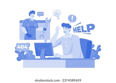 Servicio de asistencia técnica en línea del sitio web.
