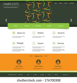 Website Template with Abstract Dancing Figures' Silhouettes