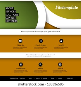 Website Template with Abstract Header Design - Circles