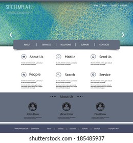 Website Template with Abstract Header Design - Circles