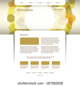 Website Template with Abstract Header Design - Circles