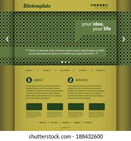 Plantilla de sitio web con diseño de encabezado abstracto - con puntos