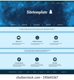 Website Template with Abstract Header Design - Pine Silhouettes