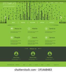 Website Template with Abstract Header Design - Stars