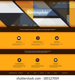 Website Template with Abstract Pattern Design