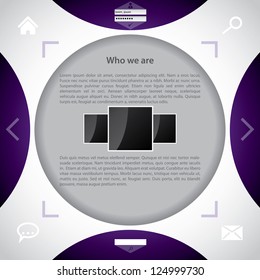 Website template with abstract and simple design