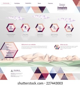 Website Template Abstract Unusual Design, Eps 10