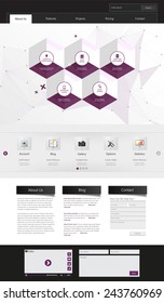 Website Template Abstract Unusual Design. 