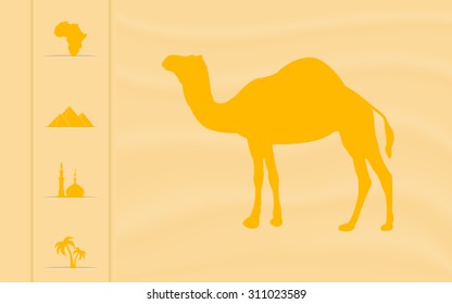 Website template for Africa. Vector illustration.