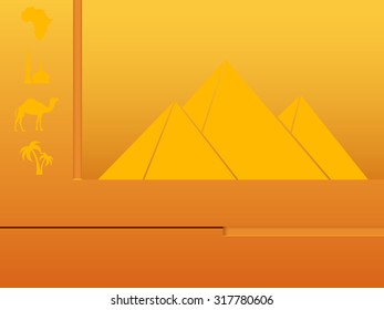 Website template for Africa. Vector illustration.