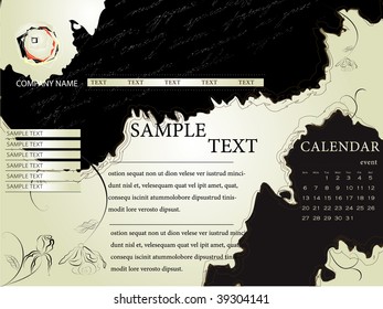 Website template. all editable vector elements.