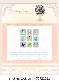 Website template for Beauty Salon / Spa. Vector illustrator