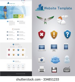 Website Template Blue