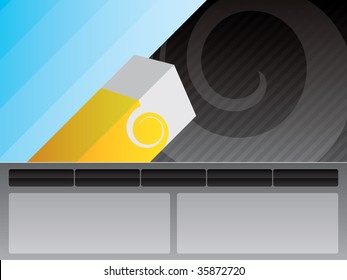 website template with blue corner
