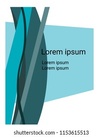 Website template, business cards, covers, poster. Blue, geometric pattern.