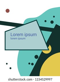 Website template, business cards, covers, poster. Blue, geometric pattern.