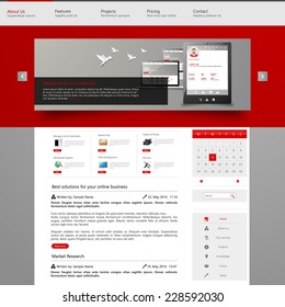 Website Template, Business Design, Vector illustration.