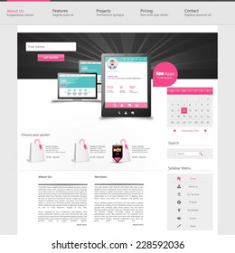 Website Template, Business Design, Vector illustration.