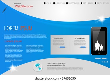 Website Template with business people