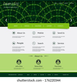 Website Template with Circles in the Header Design