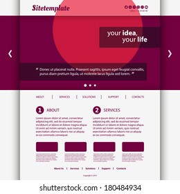 Webseitenvorlage mit farbenprächtigem abstraktem Kopfzeilendesign