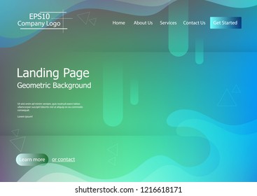 Website template with colorful  geometric shape background Eps10 vector