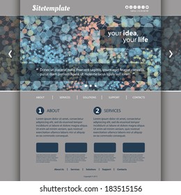 Website Template with Colorful Network Header Design