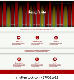 Website Template Colorful Striped Header Design Stock Vector (Royalty ...