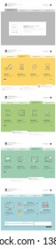 Website template with concept icons