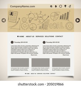 Website template creative idea design, vector