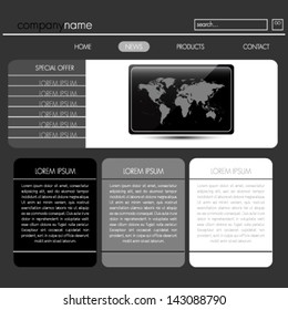 Website template design