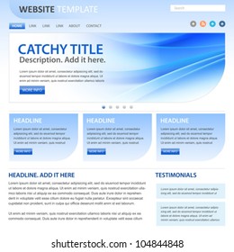 diseño de plantilla de sitio web color azul