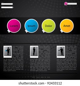 Website template design with business man profiles