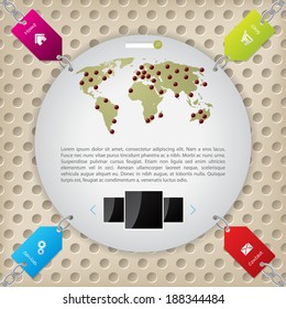 Website template design with cool design and links